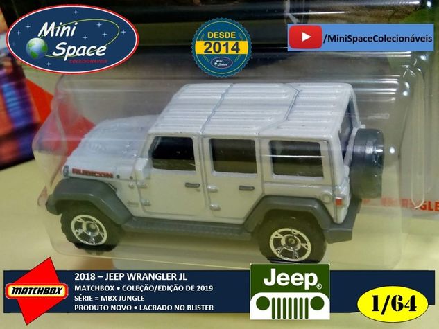 Matchbox 2018 Jeep Wrangler Suv Branco 1/64