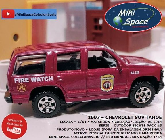 Matchbox 1997 Chevrolet Suv Tahoe Bombeiro 1/64 - Loose