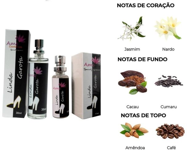 Perfume Feminino Linda Garota, Kit C/2 Perfume (17ml e 30ml)