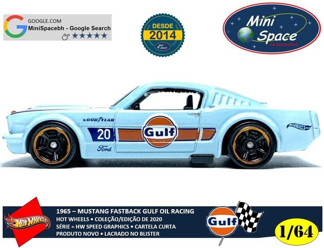 Hot Wheels 1965 Mustang 2+2 Fastback Gulf Oil Racing 1/64