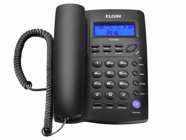 Telefone com Fio Elgin Tcf 3000 Preto 3green Technology