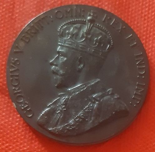 1924 Medalha Império Britânico Expo Londres George V Leão de Wembley