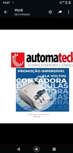 Automateck Máquinas de Conta Dinheiro Cédulas Moedas em Fortaleza