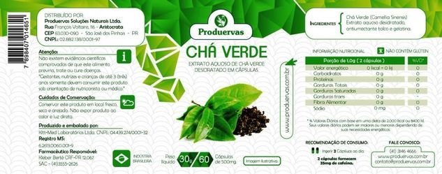Chá Verde Verdadeiro Emagrece + Termogênico c/ Gengibre