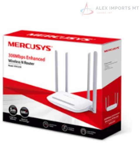Roteador Wireless Mercusys 300n 4 Antenas de 5 Dbi Wireles