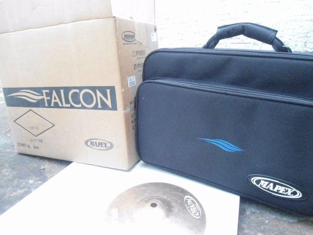 Bateria Rmv Street Pedal Duplo Mapex Falcon com Pratos