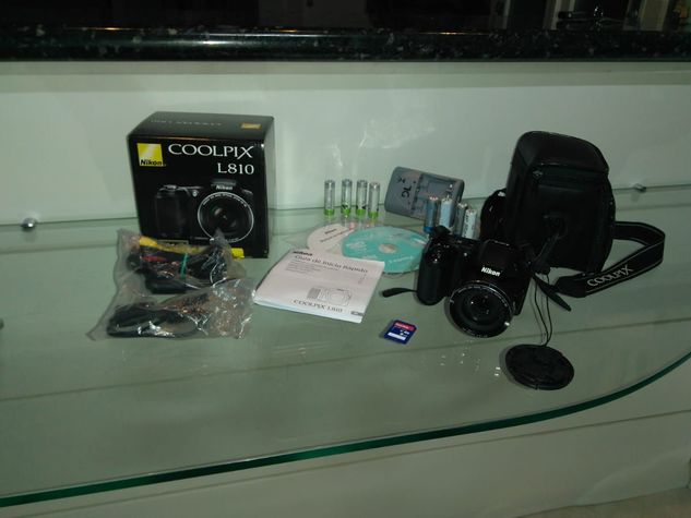Câmera Nikon Coolpix L810 + Case Canon + Cartão Sd 8gb
