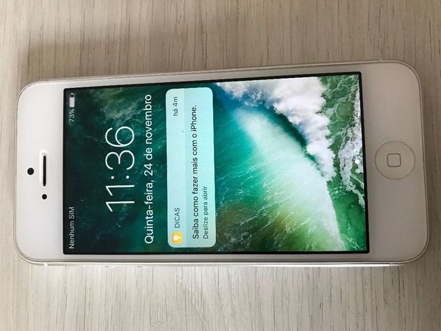 Iphone 5 16gb Branco Impecável Semi Novo Usado