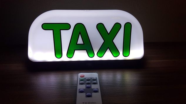 Luminoso para Taxi sem Fio - Led - Controle Remoto - Usb