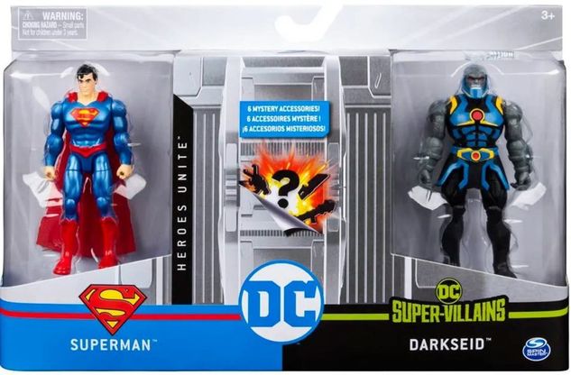 Dc Liga da Justiça Superman e Darkseid Articuláveis e Acessórios