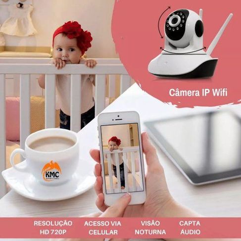 Câmera de Vigilância Wifi com Visão Noturna