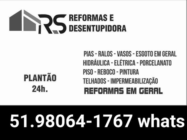 Atendimento 24horas, Desentupidora Porto Alegre Sul RS