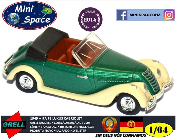 Grell Modell 1949 Ifa F8 Luxus Cabriolet 1/64
