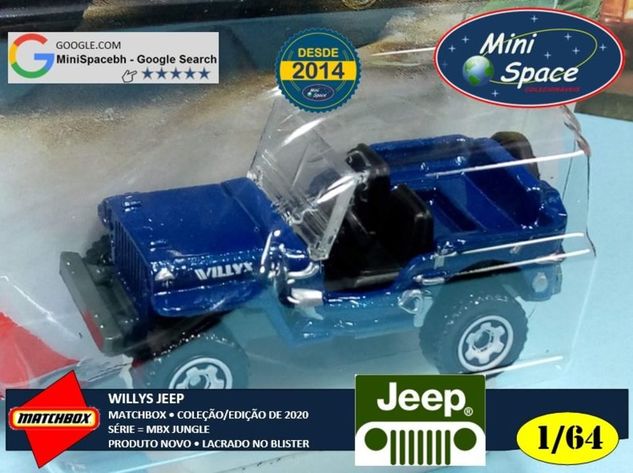 Matchbox Jeep Willys Cor Azul 1/64
