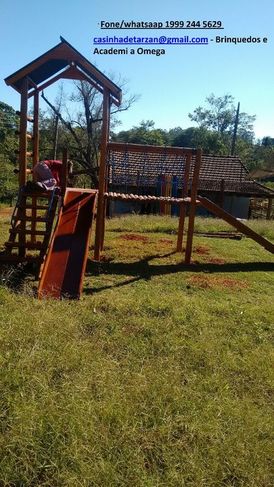 Playground Infantil Casinha de Tarzan com Ponte