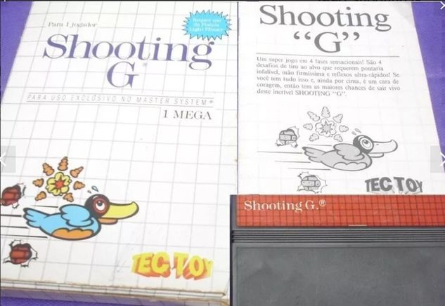Master System Game de 1990 Shooting G Jogo com Manual e Caixa ótimo
