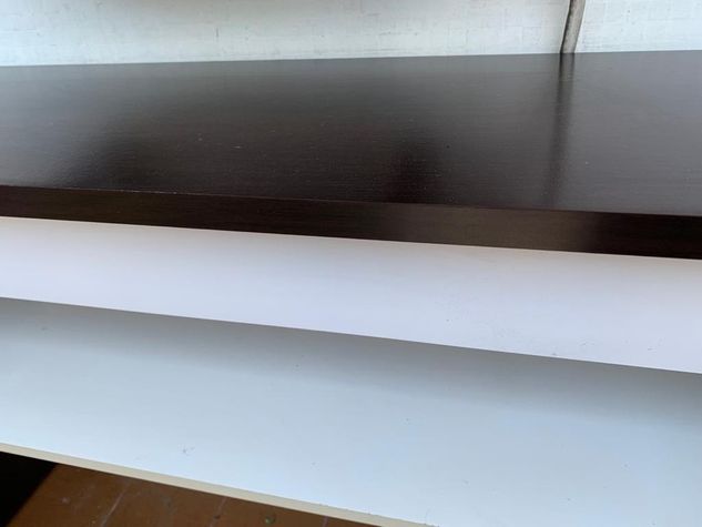 Mesa Aparadora Branco/tabaco Mdf