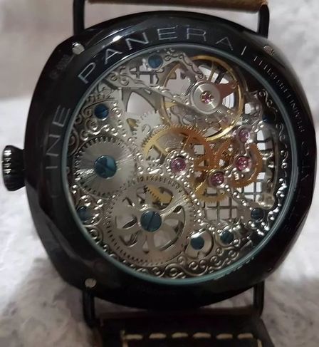 Relógio Masculino Skeleton Panerai