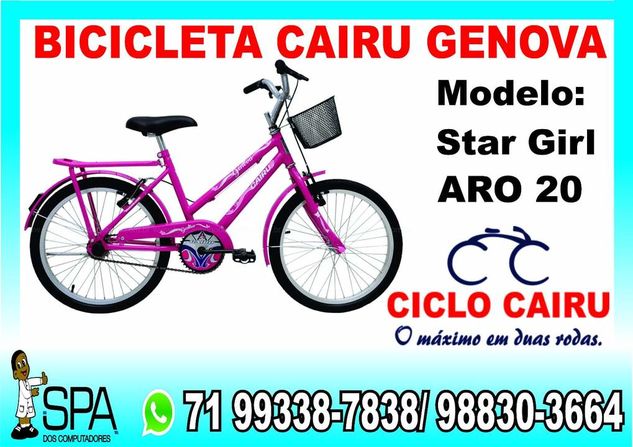 Bicicleta Cairu Genova Star Girl Aro 20 em Salvador BA