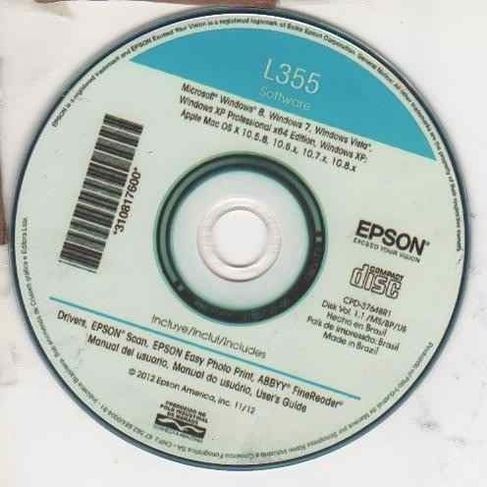 CD de Instalação Impressora Hp /epson / Canon/