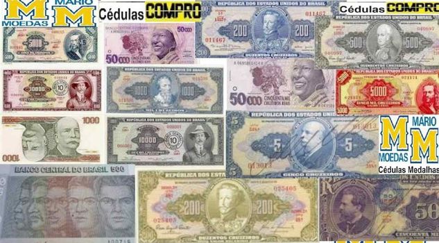 Compro Cédulas Antigas Notas Dinheiro Antigo Mário Moedas Numismática