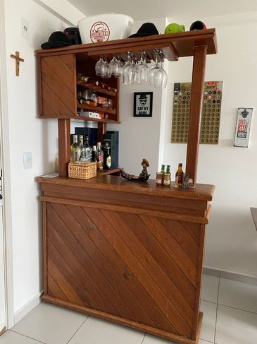 Bar Personalizado de Madeira Rústica