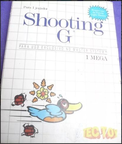 Master System Game de 1990 Shooting G Jogo com Manual e Caixa ótimo