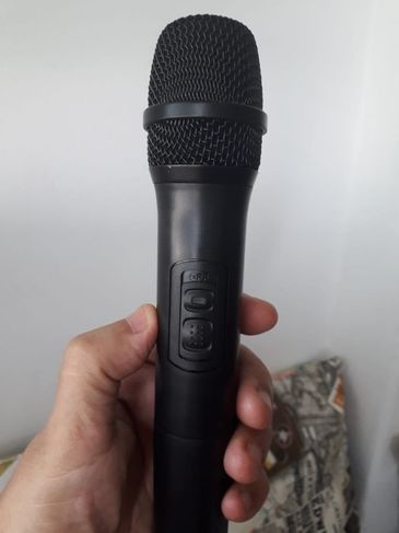Microfone Duplo Bastão sem Fio Uhf