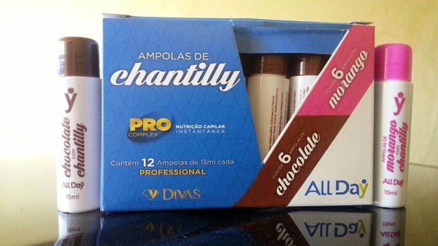 Ampolas de Chantilly Morango e Chocolate