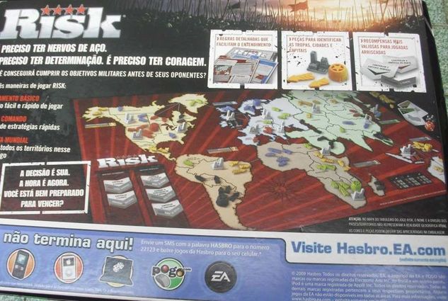 Jogo Risk - o War Original da Hasbro / Estratégia, Jogo de Guerra Mbq