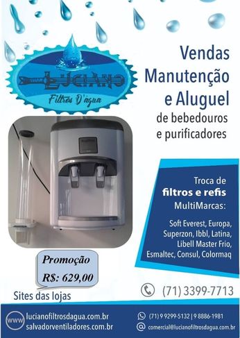 Purificador de água Natural, Filtro, Bebedouro, Marca Esmaltec Promoçã