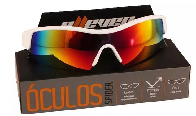 óculos Ciclismo Elleven Spider Neon Duas Lentes Uv400