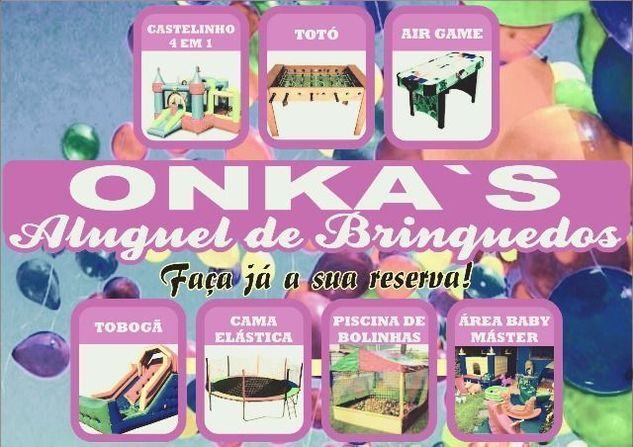 Aluguel de Brinquedos/ área Baby Máster é na Onka's