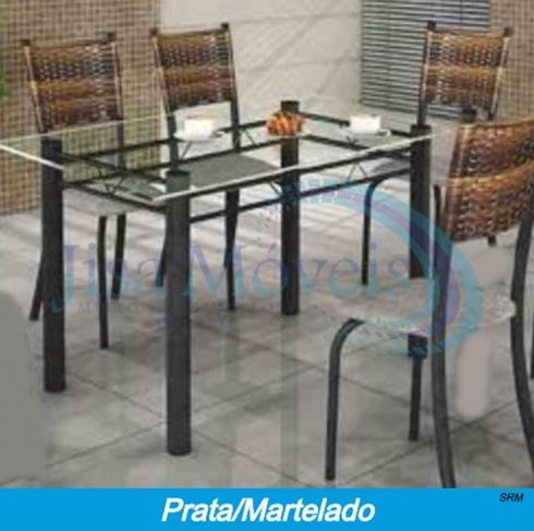 Conjunto de Mesa Tubular Milenium Plus, Montagem e Frete Grátis*