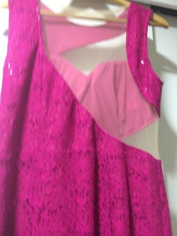 Vestido Festa (madrinha) Pink - Tam: 46 - Longo