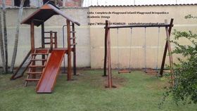 Playground Casinha de Tarzan com Balanço Duplo