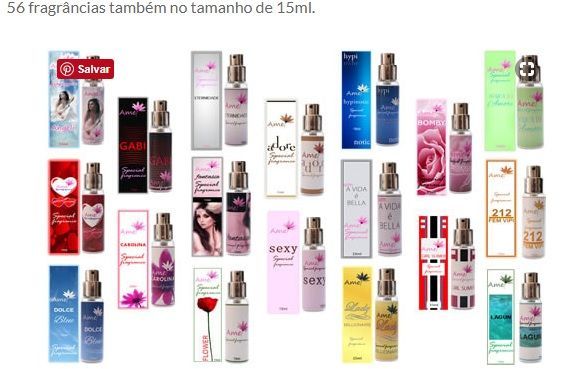 Perfumes Amei Kit 10 Perfumes 15ml com Frete Gratis