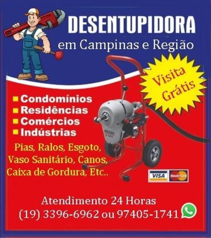 Desentupidora de Esgoto em Campinas Orçamento Grátis