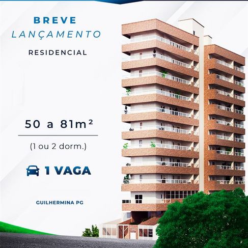 Apartamento com 50.15 m² - Guilhermina - Praia Grande SP
