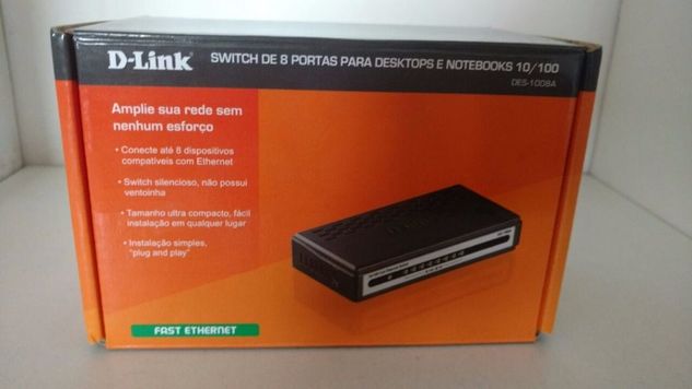 Switch 8 Portas para Desktops e Notebooks 10/100 Des 1008a