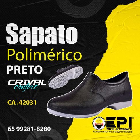 Sapato de Segurança Polimérico Antiderrapante Epi Total Cuiabá MT