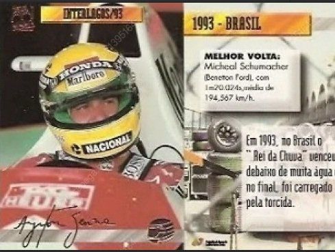 álbum F1 Ayrton Senna Completo 120 Cards com Assinaturas em Ouro Mm