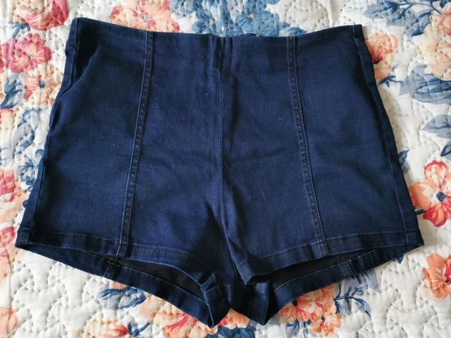 Bermuda Jeans Azul Marinho Feminino