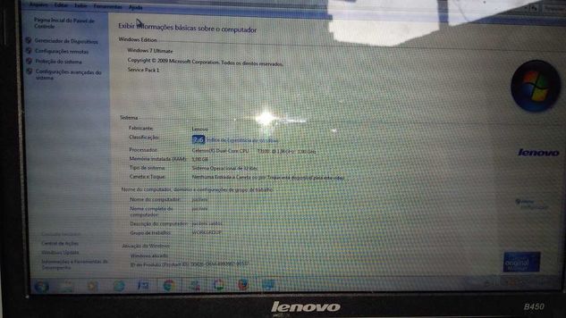 Notebook Lenovo Windows 7.. Bateria Nova