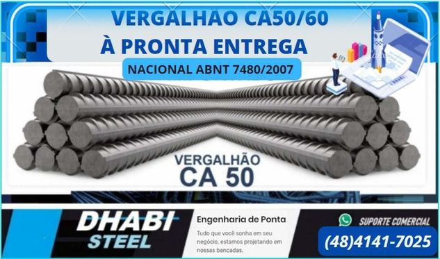 Vergalhão Ca50/60 Obras de Grande Porte