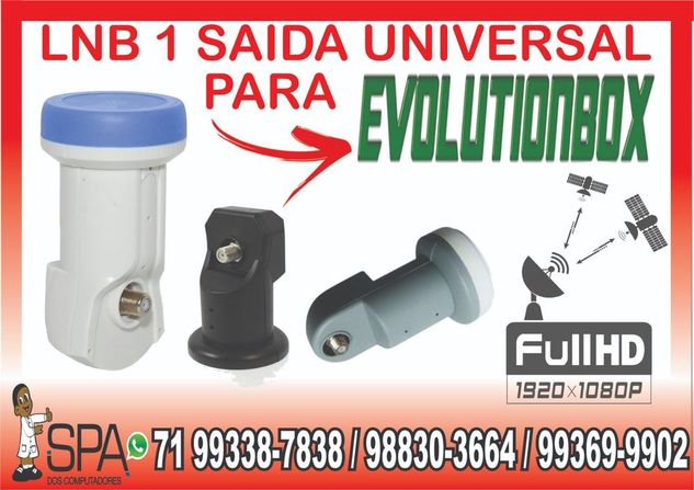 Lnb 1 Saida Universal Banda Ku 4k Hd Lnbf para Evolution Box