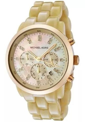 Relógio Michael Kors Mk5217 Madreperola Dourado Original Eua