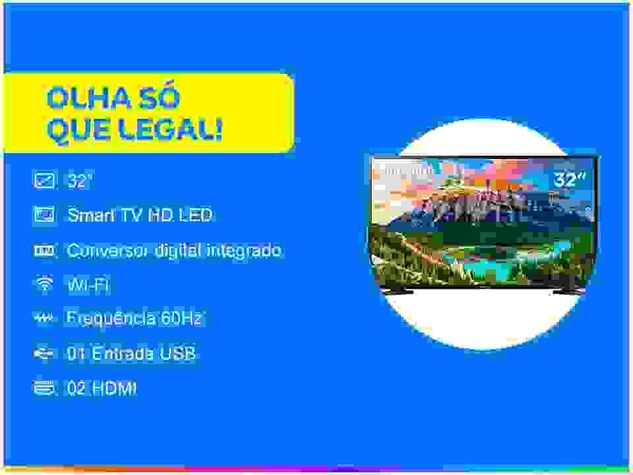 Smart TV Hd Led 32” Samsung J4290 - Wi-fi 2 Hdmi 1 Usb