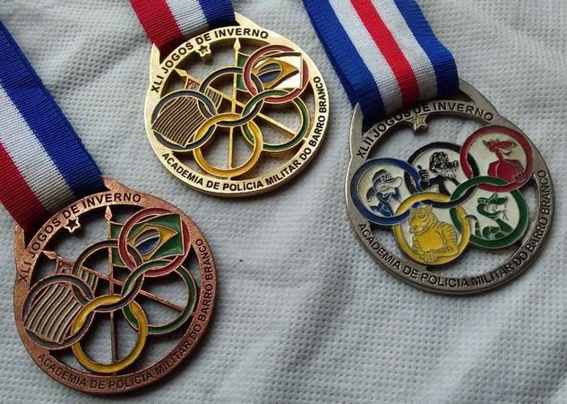 3 Medalhas Oficiais Academia Militar Campeão Ouro Prata Bronze Judô