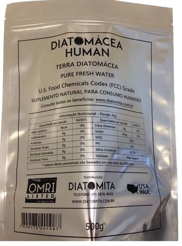 Terra Diatomácea Food Grade 100% Natural Usa